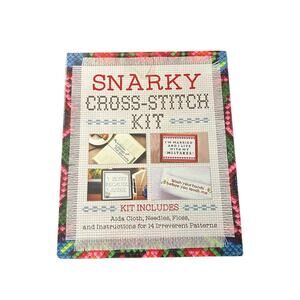 Snarky Cross-Stitch Kit With 14 Irreverent Patterns Instructions and Supplies